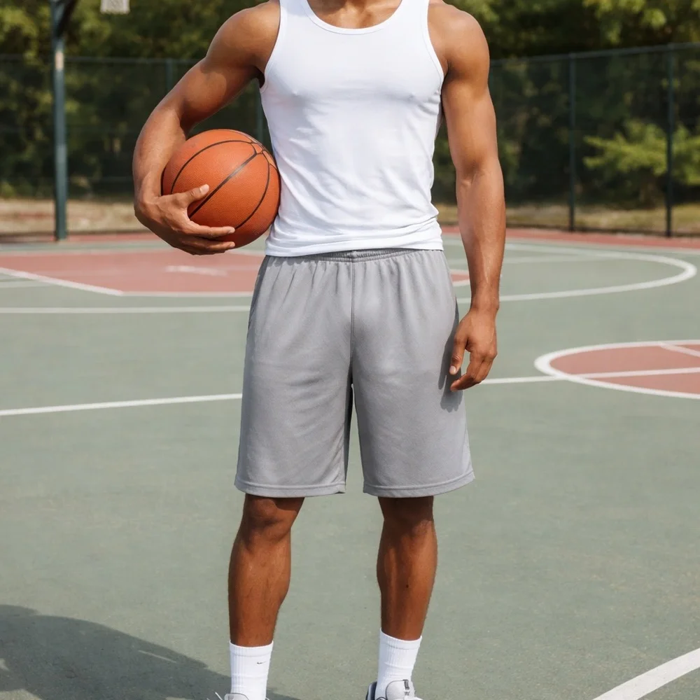 Men's Gray Athletic Shorts